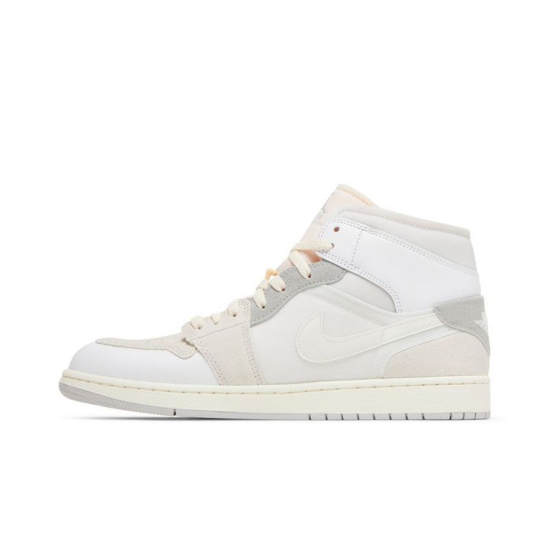 Ανδρικά Παπούτσια Air Jordan 1 Mid Se Craft Άσπρο Γκρί Ροζ