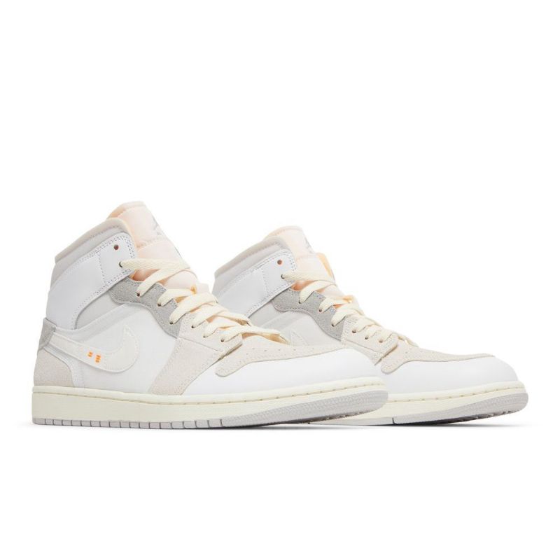 Ανδρικά Παπούτσια Air Jordan 1 Mid Se Craft Άσπρο Γκρί Ροζ