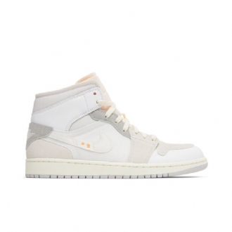 Ανδρικά Παπούτσια Air Jordan 1 Mid Se Craft Άσπρο Γκρί Ροζ