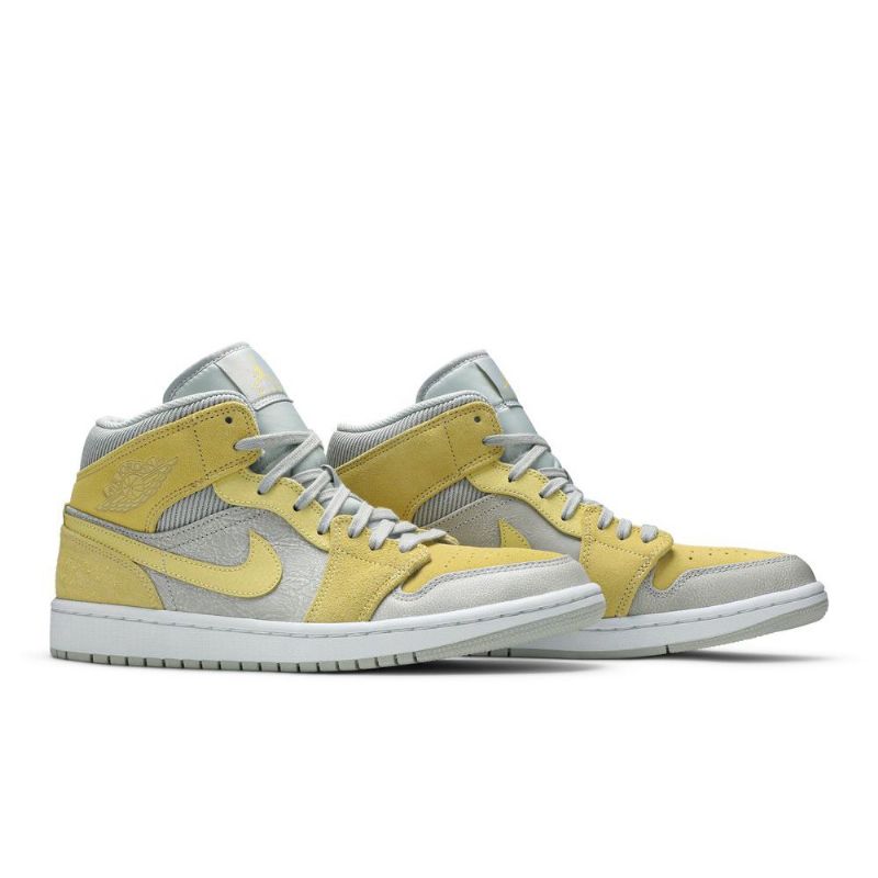 Ανδρικά Παπούτσια Air Jordan 1 Mid Se Γκρί Κίτρινος