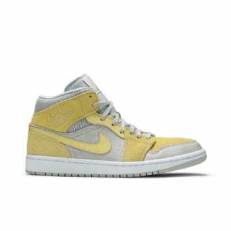 Ανδρικά Παπούτσια Air Jordan 1 Mid Se Γκρί Κίτρινος