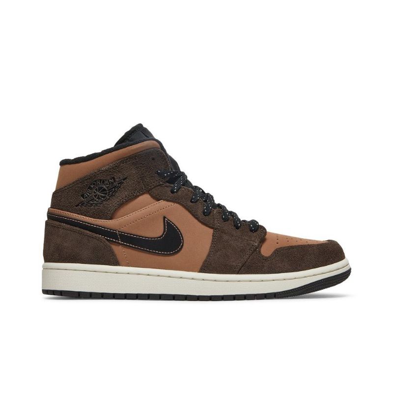 Ανδρικά Παπούτσια Air Jordan 1 Mid Se Καστανός Μαύρα