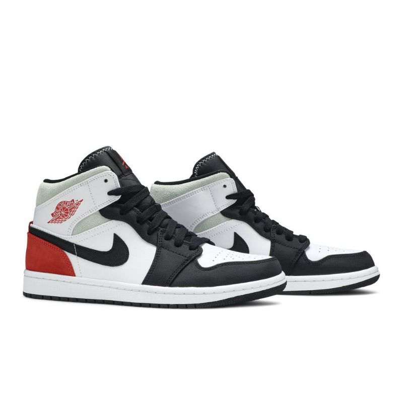 Ανδρικά Παπούτσια Air Jordan 1 Mid Se Λευκά Μαύρα Γκρι Κόκκινα