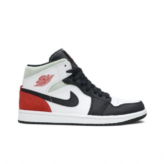 Ανδρικά Παπούτσια Air Jordan 1 Mid Se Λευκά Μαύρα Γκρι Κόκκινα