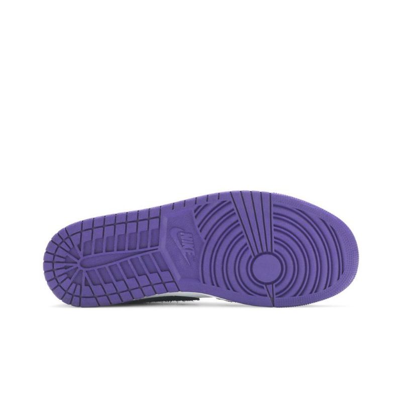 Ανδρικά Παπούτσια Air Jordan 1 Mid Se Λευκά Μαύρα Γκρι Μωβ