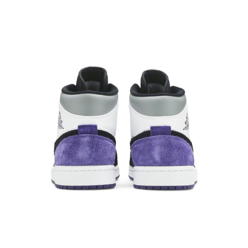 Ανδρικά Παπούτσια Air Jordan 1 Mid Se Λευκά Μαύρα Γκρι Μωβ