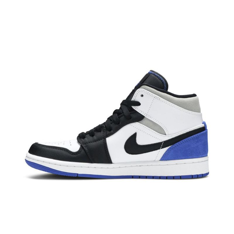 Ανδρικά Παπούτσια Air Jordan 1 Mid Se Λευκά Μαύρα Γκρι Μπλε
