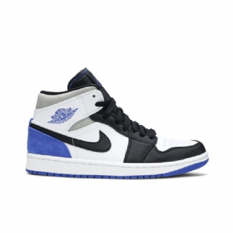 Ανδρικά Παπούτσια Air Jordan 1 Mid Se Λευκά Μαύρα Γκρι Μπλε