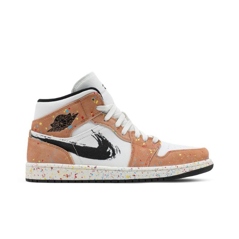 Ανδρικά Παπούτσια Air Jordan 1 Mid Se Λευκά Μαύρα Καφέ