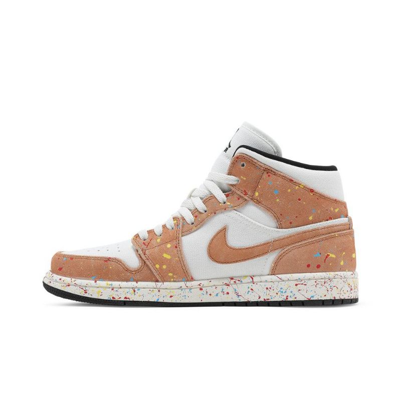 Ανδρικά Παπούτσια Air Jordan 1 Mid Se Λευκά Μαύρα Καφέ