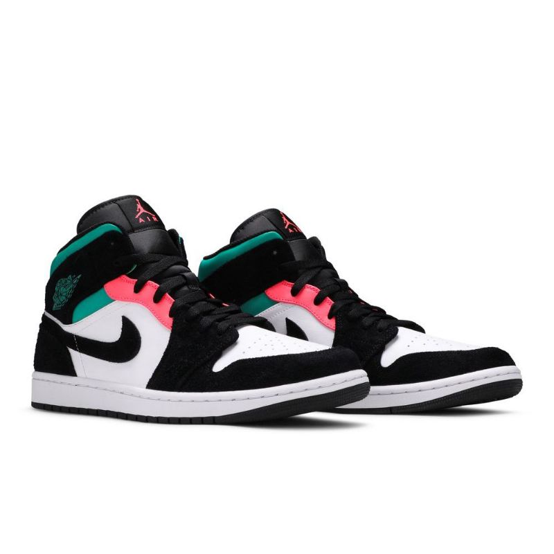 Ανδρικά Παπούτσια Air Jordan 1 Mid Se Λευκά Μαύρα Μπλε Ροζ