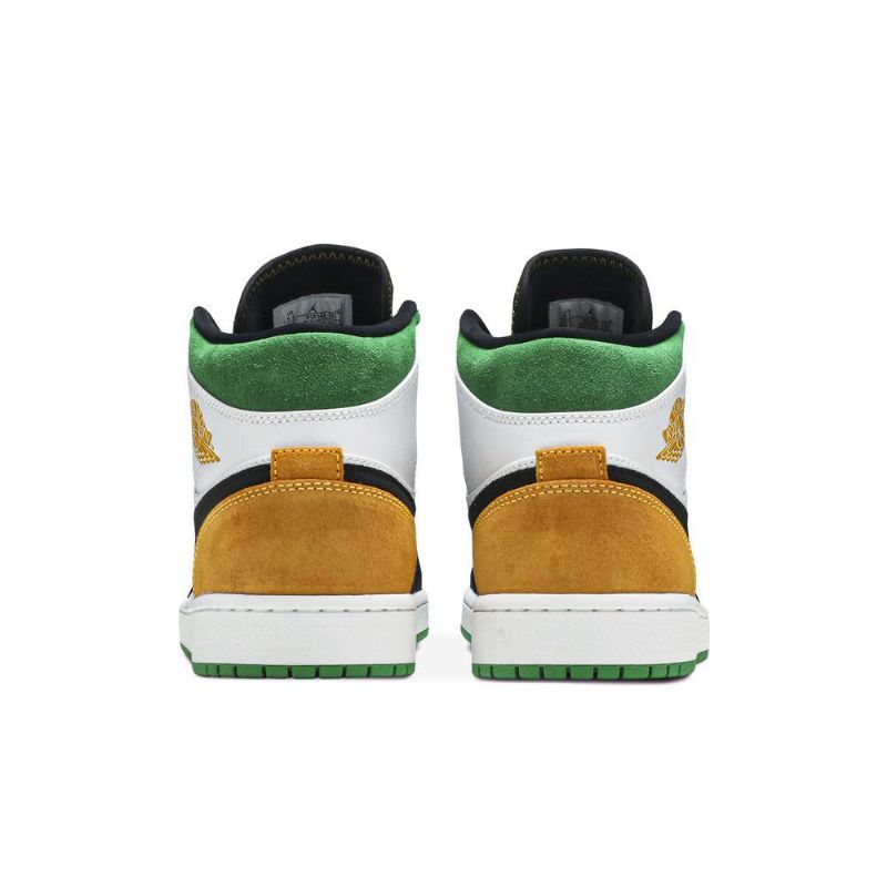 Ανδρικά Παπούτσια Air Jordan 1 Mid Se Λευκό Πορτοκαλί Μαύρο Πράσινο