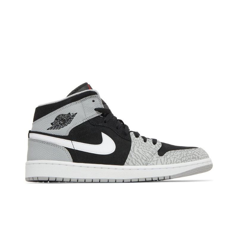 Ανδρικά Παπούτσια Air Jordan 1 Mid Se Μαύρα Γκρι Λευκά Κόκκινα
