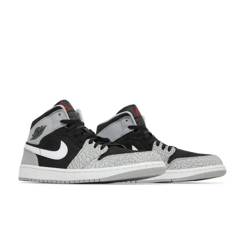 Ανδρικά Παπούτσια Air Jordan 1 Mid Se Μαύρα Γκρι Λευκά Κόκκινα