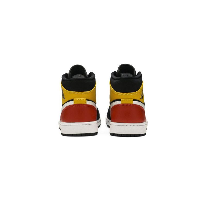 Ανδρικά Παπούτσια Air Jordan 1 Mid Se Μαύρα Κίτρινα Πορτοκαλί Λευκά