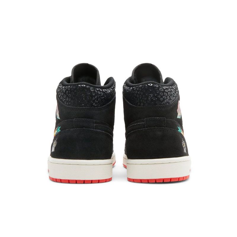 Ανδρικά Παπούτσια Air Jordan 1 Mid Se Μαύρα Κόκκινα Πράσινα Χρυσά