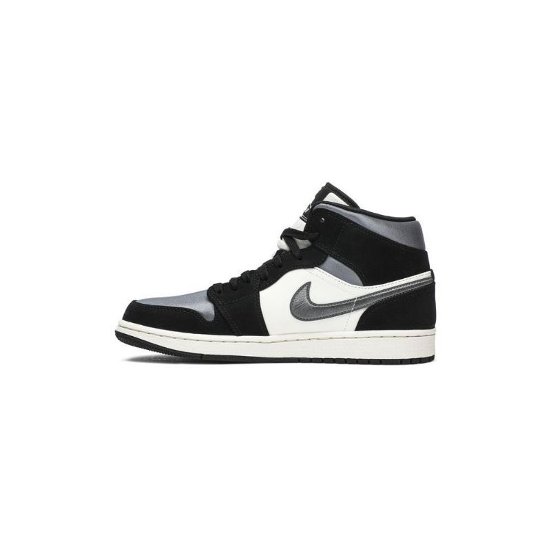 Ανδρικά Παπούτσια Air Jordan 1 Mid Se Μαύρα Λευκά Γκρι