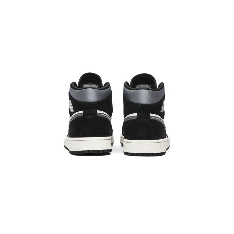 Ανδρικά Παπούτσια Air Jordan 1 Mid Se Μαύρα Λευκά Γκρι
