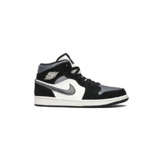 Ανδρικά Παπούτσια Air Jordan 1 Mid Se Μαύρα Λευκά Γκρι