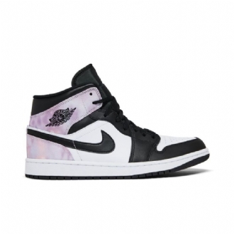 Ανδρικά Παπούτσια Air Jordan 1 Mid Se Μαύρα Μωβ Λευκά