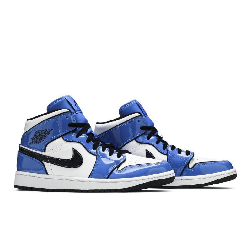 Ανδρικά Παπούτσια Air Jordan 1 Mid Se Μπλε Άσπρο Μαύρος