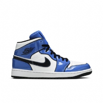 Ανδρικά Παπούτσια Air Jordan 1 Mid Se Μπλε Άσπρο Μαύρος
