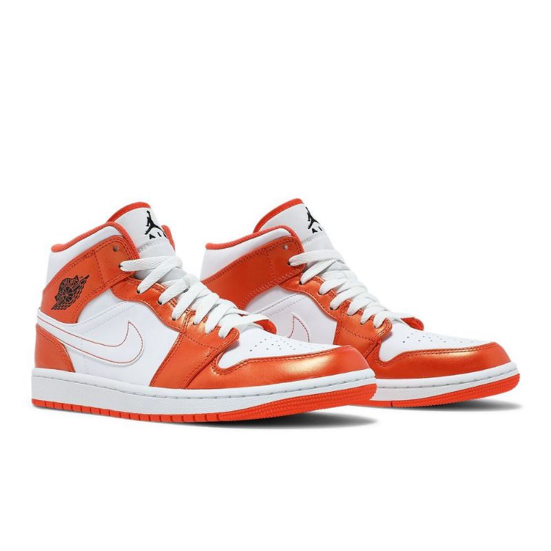 Ανδρικά Παπούτσια Air Jordan 1 Mid Se Πορτοκάλι Άσπρο Μαύρος