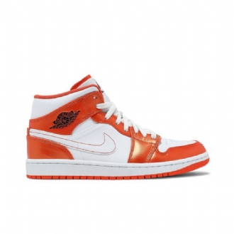 Ανδρικά Παπούτσια Air Jordan 1 Mid Se Πορτοκάλι Άσπρο Μαύρος