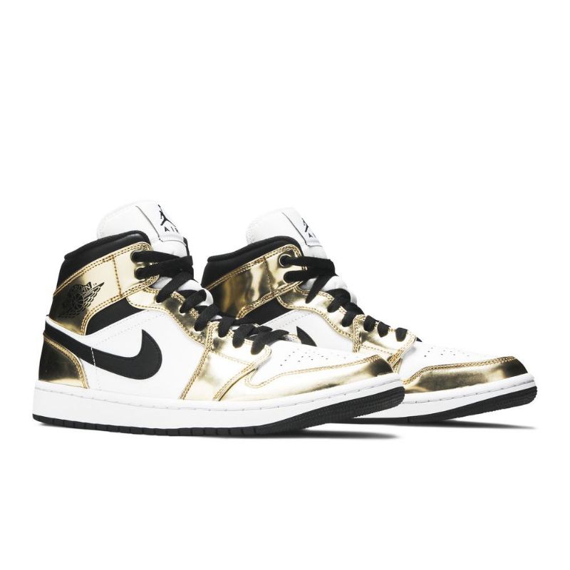 Ανδρικά Παπούτσια Air Jordan 1 Mid Se Χρυσός Μαύρος Άσπρο