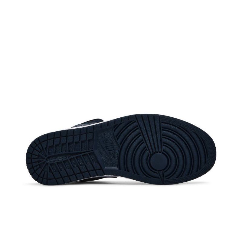 Ανδρικά Παπούτσια Air Jordan 1 Mid Σκούρο Μπλε Άσπρο Μαύρος