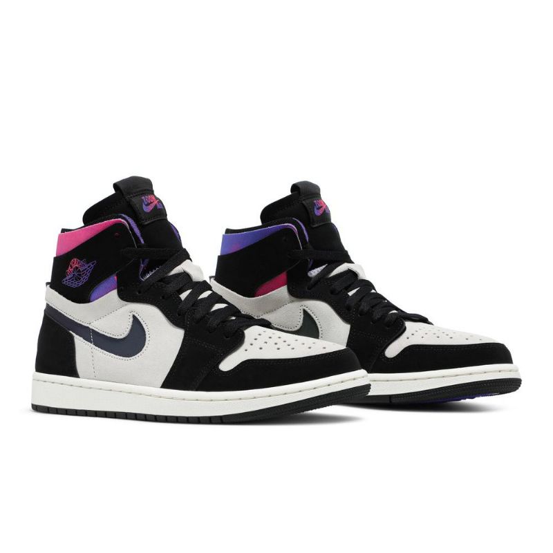 Ανδρικά Παπούτσια Air Jordan 1 Paris Saint-germain High Zoom Comfort Λευκό Μαύρο Μωβ Ροζ