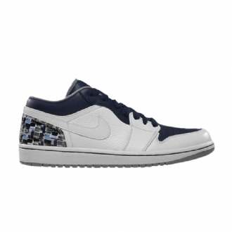Ανδρικά Παπούτσια Air Jordan 1 Phat Low Άσπρο Γκρί Σκούρο Μπλε