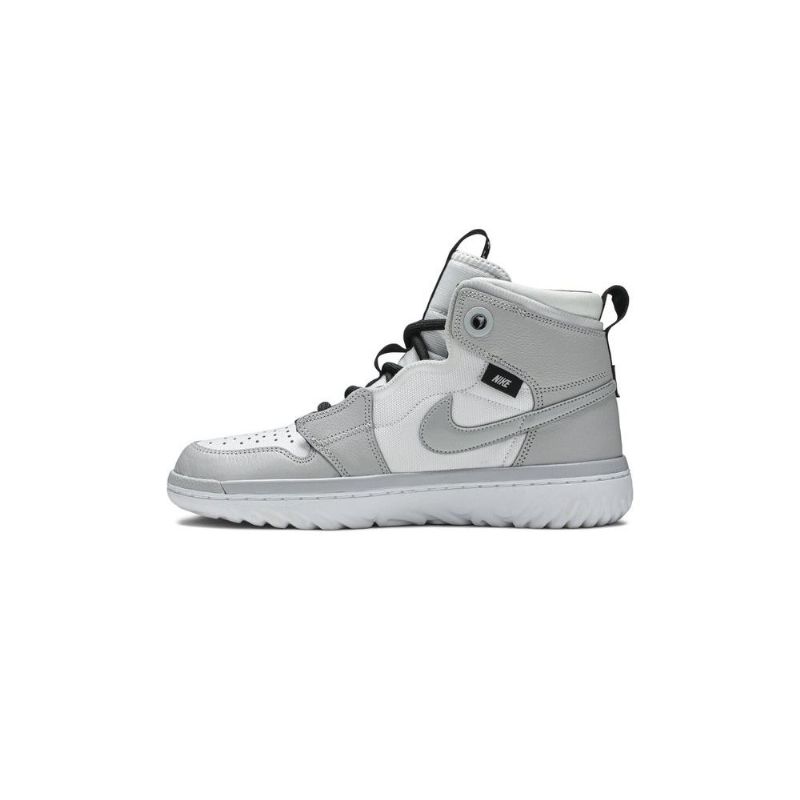 Ανδρικά Παπούτσια Air Jordan 1 React High Άσπρο Γκρί Μαύρος