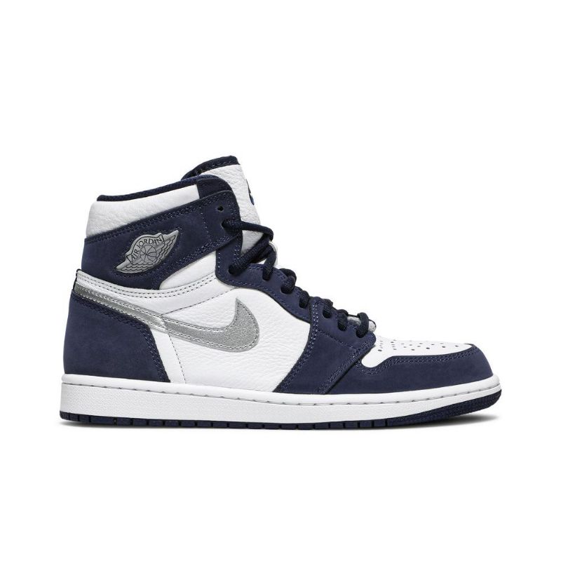 Ανδρικά Παπούτσια Air Jordan 1 Retro High Co.jp Άσπρο Σκούρο Μπλε Ασήμι
