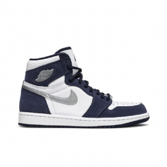 Ανδρικά Παπούτσια Air Jordan 1 Retro High Co.jp Άσπρο Σκούρο Μπλε Ασήμι