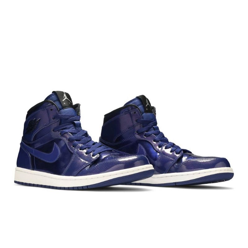 Ανδρικά Παπούτσια Air Jordan 1 Retro High Μπλε Μαύρος Άσπρο