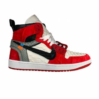 Ανδρικά Παπούτσια Air Jordan 1 Retro Ψηλά Και Λευκά Κόκκινα Μαύρα