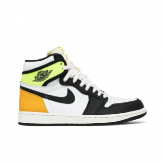 Ανδρικά Παπούτσια Air Jordan 1 Retro Ψηλά Και Λευκά Μαύρα Πράσινα Χρυσά
