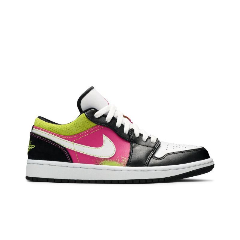 Ανδρικά Παπούτσια Air Jordan 1 Χαμηλά Μαύρα Λευκά Ροζ Πράσινα