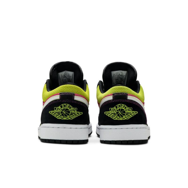 Ανδρικά Παπούτσια Air Jordan 1 Χαμηλά Μαύρα Λευκά Ροζ Πράσινα