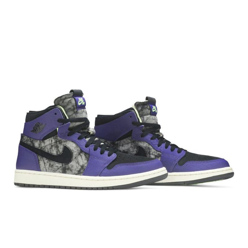 Ανδρικά Παπούτσια Air Jordan 1 Zoom Comfort Μωβ Γκρι Μαύρα