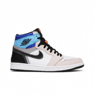 Ανδρικά Πολύχρωμα Παπούτσια Air Jordan 1 Retro High Og Άσπρο
