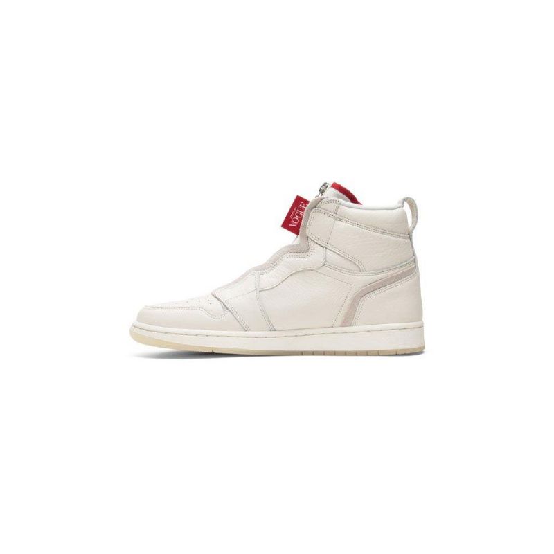Γυναικεία Παπούτσια Air Jordan 1 Anna Wintour Retro Με Ψηλό Φερμουάρ Λευκά Κόκκινα