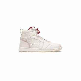 Γυναικεία Παπούτσια Air Jordan 1 Anna Wintour Retro Με Ψηλό Φερμουάρ Λευκά Κόκκινα