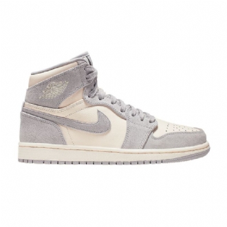 Γυναικεία Παπούτσια Air Jordan 1 High Premium Λευκά Γκρι