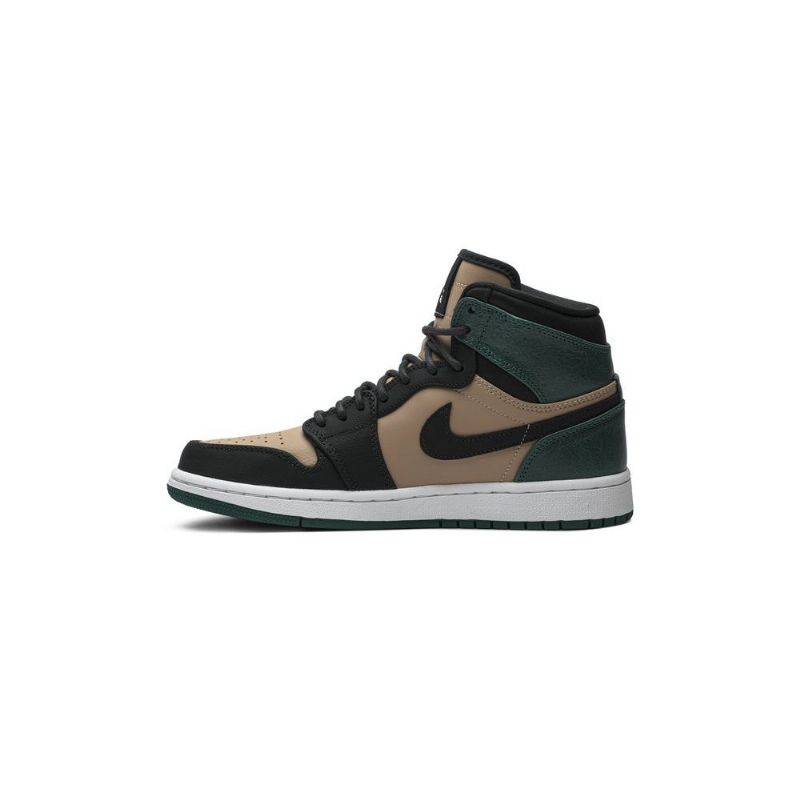Γυναικεία Παπούτσια Air Jordan 1 High Premium Μπεζ Μαύρα Πράσινα