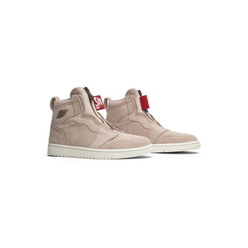 Γυναικεία Παπούτσια Air Jordan 1 High Zip Μπεζ Κόκκινος Άσπρο