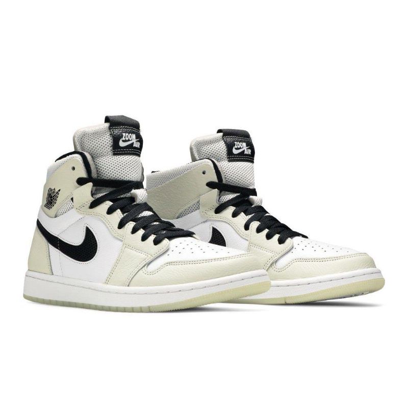 Γυναικεία Παπούτσια Air Jordan 1 High Zoom Comfort Λευκά Γκρι Μαύρα