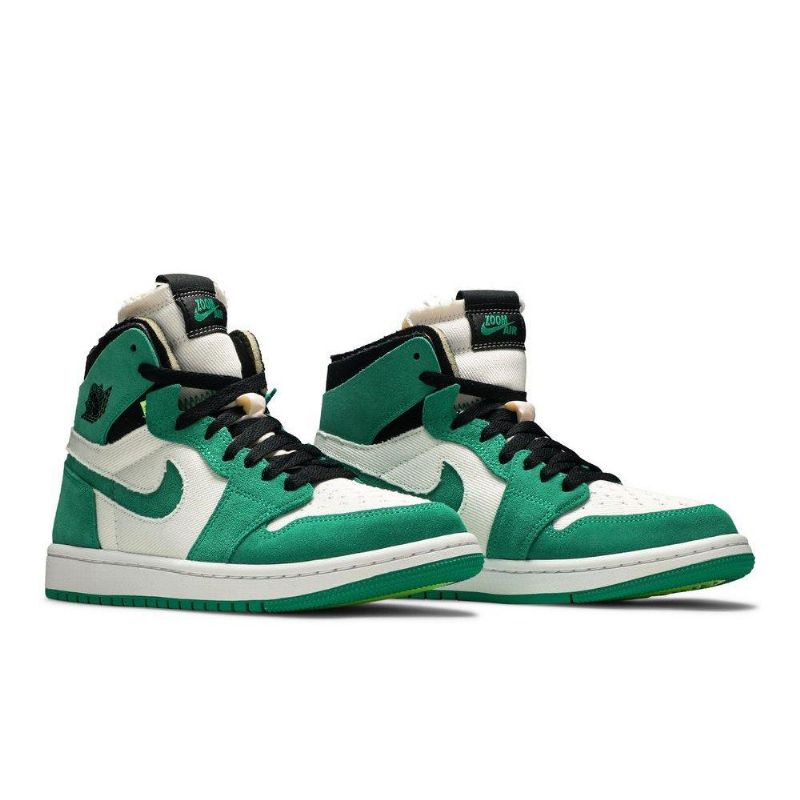 Γυναικεία Παπούτσια Air Jordan 1 High Zoom Comfort Πράσινα Λευκά Μαύρα