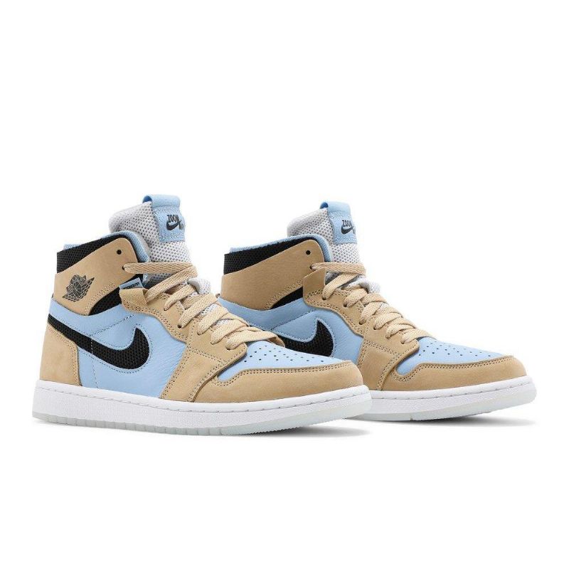 Γυναικεία Παπούτσια Air Jordan 1 High Zoom Comfort Υψηλό Μπλε Καφέ Μαύρο Λευκό